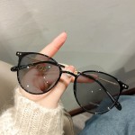欧美ins风感光变色眼镜女款平光镜抖音直播爆款