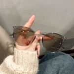 欧美ins风感光变色眼镜女款平光镜抖音直播爆款