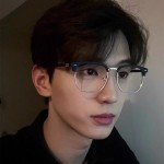 眼镜防蓝光校园风新款半框眉毛框架眼镜男学生