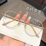 女生素颜纯欲风眼镜超轻韩版大框瘦脸眼镜框架B