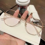 女生素颜纯欲风眼镜超轻韩版大框瘦脸眼镜框架B