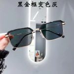 2026年痞帅变色眼镜男高清防蓝光潮流方框斯文平光镜