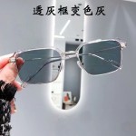2026年痞帅变色眼镜男高清防蓝光潮流方框斯文平光镜