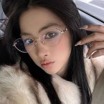 ins复古猫眼镜时尚显年轻平光镜女防蓝光素颜眼镜框