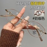 ins复古猫眼镜时尚显年轻平光镜女防蓝光素颜眼镜框