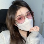 新款高颜值变色眼镜日夜两用高级感韩版显瘦圆框镜防蓝光