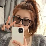 防蓝光眼镜批发黑框素颜神器A感光变色眼鏡平光眼睛框架男款