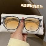 防蓝光眼镜批发黑框素颜神器A感光变色眼鏡平光眼睛框架男款