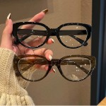 韩范复古防蓝光眼镜猫眼流行平光镜女潮流个性时尚眼镜框