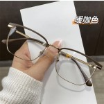 新款超轻斯文半框镜高级感方框防蓝光眼镜复古眼镜框平光眼镜