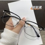 新款超轻斯文半框镜高级感方框防蓝光眼镜复古眼镜框平光眼镜