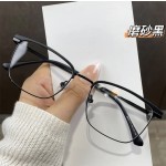 新款超轻斯文半框镜高级感方框防蓝光眼镜复古眼镜框平光眼镜