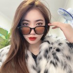 韩版潮黑框茶色墨镜女夏季防晒2025新款圆脸大脸显瘦网红太阳眼镜