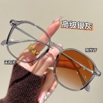 超轻方形大框变色近视眼镜框架男女款可配度数素颜外出防蓝光包邮