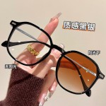 超轻方形大框变色近视眼镜框架男女款可配度数素颜外出防蓝光包邮