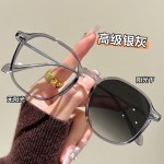 超轻方形大框变色近视眼镜框架男女款可配度数素颜外出防蓝光包邮