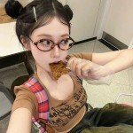 复古平光镜素颜书眼镜呆子椭圆眼镜框小框架女抖音同款韩系