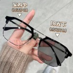 男款防蓝光平光镜欧美ins风眼镜斯文败类感光变色眼镜框