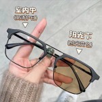 男款防蓝光平光镜欧美ins风眼镜斯文败类感光变色眼镜框