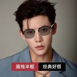 男款防蓝光平光镜欧美ins风眼镜斯文败类感光变色眼镜框