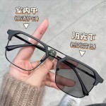 男款防蓝光平光镜欧美ins风眼镜斯文败类感光变色眼镜框
