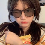 2025新款感光变色防蓝光平光镜女款大框显瘦变色眼镜