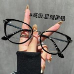 欧美复古猫眼女士专业镜片平光镜小框眼镜