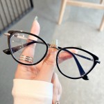 欧美复古猫眼女士专业镜片平光镜小框眼镜