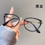欧美复古猫眼女士专业镜片平光镜小框眼镜