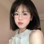 韩系小框银丝眼镜高级感书呆子素颜椭圆眼睛架包邮N