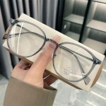 日系小框眼镜框女黑框超轻椭圆小脸复古茶色眼睛架