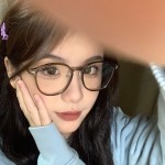 日系小框眼镜框女黑框超轻椭圆小脸复古茶色眼睛架