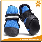 外出散步跑不掉宠物鞋子透气反光绑带大狗鞋 出口外贸软底狗鞋子
