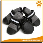 外出散步跑不掉宠物鞋子透气反光绑带大狗鞋 出口外贸软底狗鞋子