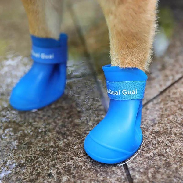 硅胶狗狗雨鞋小狗鞋子小型犬中型犬泰迪夏季软底脚套防水防滑耐磨