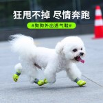狗鞋子透气夏天不闷脚软牛筋底中小型宠物甩不掉运动鞋超柔软网料