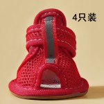 新款宠物牛筋凉鞋夏 狗狗牛筋底透气防滑耐磨鞋子小型犬凉鞋批发