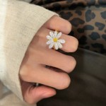 小红书新款雏菊向日葵戒指权志龙同款帅气男ins同款百搭简约个性