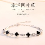 幸运四叶草手链女生款轻奢小众设计精致手镯手饰女神节礼物送女友