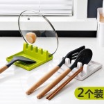 锅铲架家用厨房多功能台面收纳架锅盖置物架锅铲子勺子卡通砧板架 （2个装）