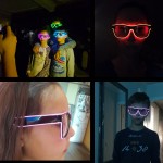 发光眼镜LED米钉声控酒吧聚会礼品音乐气氛用品Neon Glasses
