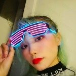 厂家供销派对眼镜无线LED发光百叶窗创意新奇特气氛布置地摊道具
