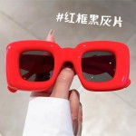 气球充气感膨胀方形太阳镜可爱趣味儿童墨镜男女搞怪拍照眼镜批发