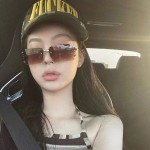 法式复古Y2K千禧辣妹墨镜女款无框镶钻科技感配饰ins小众太阳眼镜