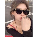 2026新款跨境防紫外线猫眼太阳镜女网红同款方圆脸显白防晒墨镜潮