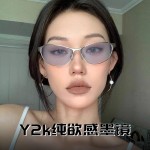 欧美时尚美式复古墨镜防紫外线辣妹街拍太阳镜跨境现货金属太阳镜
