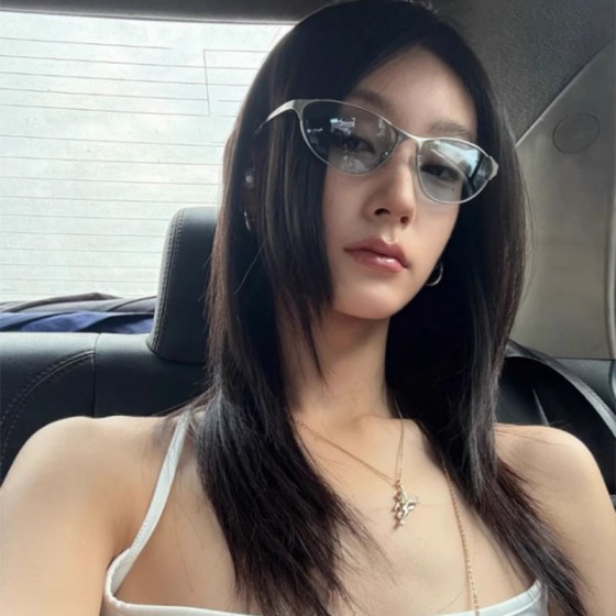 欧美时尚美式复古墨镜防紫外线辣妹街拍太阳镜跨境现货金属太阳镜