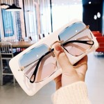 新款时尚方形切边无框太阳镜 时尚潮流百搭男女墨镜跨境太阳眼镜