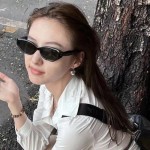 爆款高品质可折叠眼镜网红同款男猫眼墨镜女高级感轻便折叠太阳镜