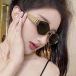 跨境新款多边形朋克金属太阳镜时尚防紫外线墨镜网红街拍太阳眼镜